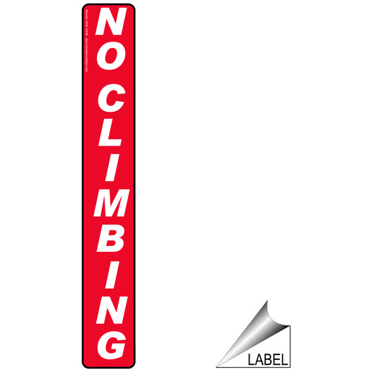 No Climbing Label for Tip Hazard / No Climb NHE-14036