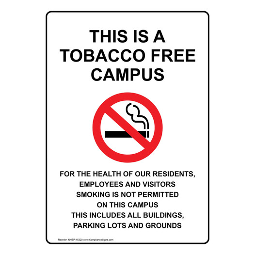 This Is A Tobacco Free Campus Sign NHEP-15220