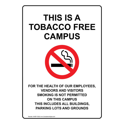 This Is A Tobacco Free Campus Sign