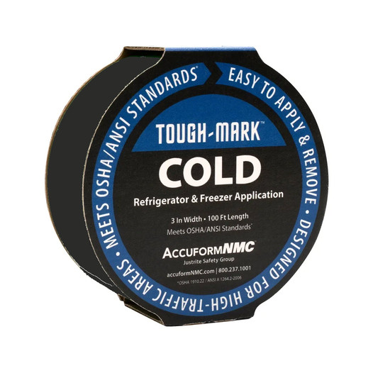 Black Tough-Mark Cold Floor Tape - 2 In x 100 Ft