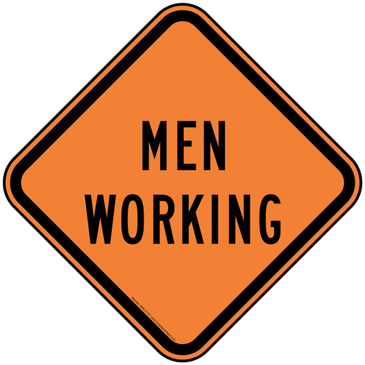 Men Working Reflective Sign NHE-31110