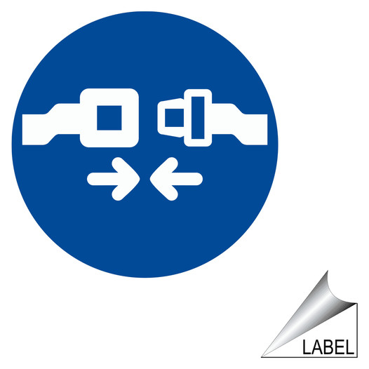 Fasten Seat Belt Symbol Label for Transportation LABEL_CIRCLE_96_b