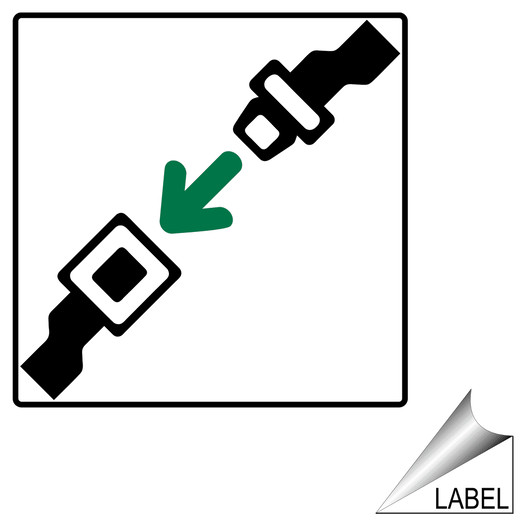 Fasten Seat Belt Symbol Label for Transportation LABEL_SYM_96_a
