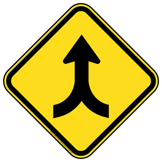 Trails Merge Symbol Sign NHE-17485 Recreation