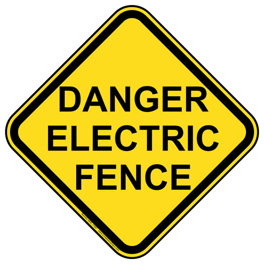 Danger Electric Fence Sign NHE-17487 Recreation