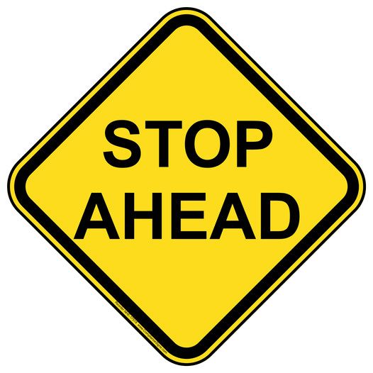 Stop Ahead Sign NHE-17519 Recreation