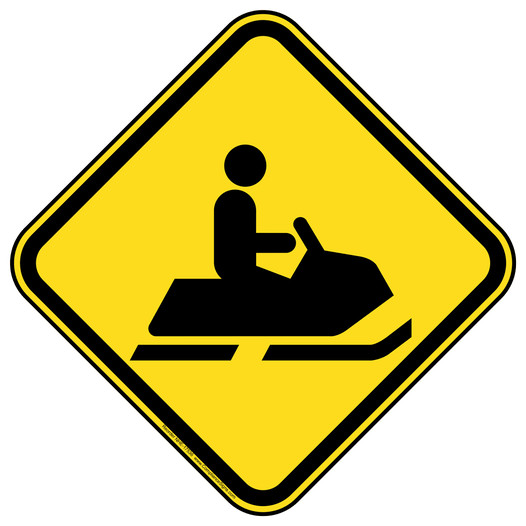Snowmobile Symbol Sign for Traffic Safety NHE-17536