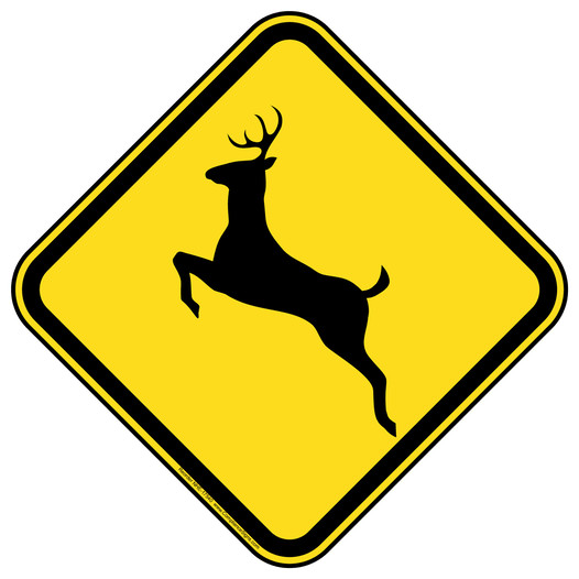 Deer Symbol Sign for Traffic Safety NHE-17540
