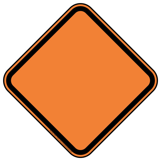 Solid Orange - No Wording Sign NHE-17543 Recreation