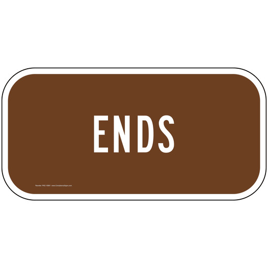 Ends Sign for Recreation PKE-16991