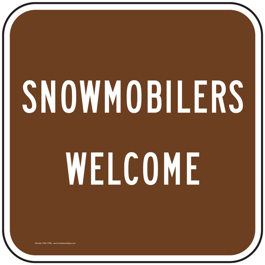 Snowmobilers Welcome Sign for Recreation PKE-17556