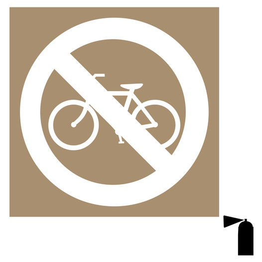 No Bicycles Symbol Stencil NHE-19021 Recreation