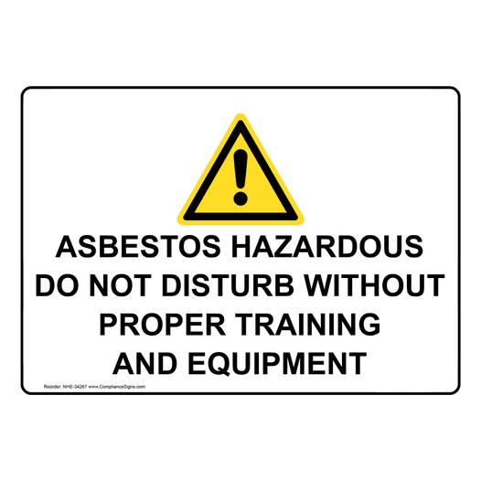 Asbestos Hazardous Do Not Disturb Sign With Symbol