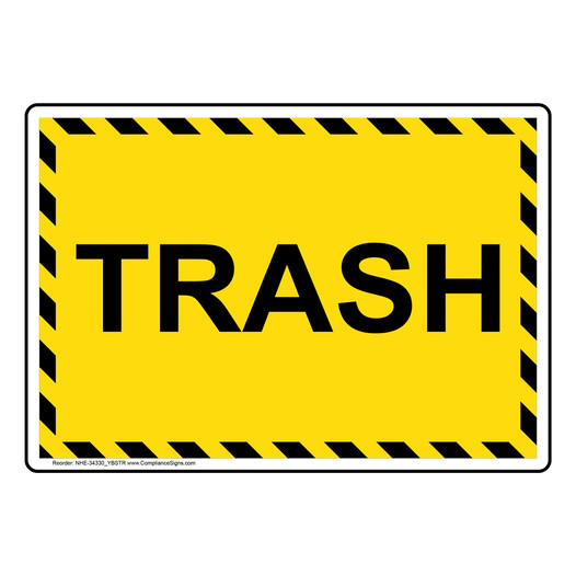 Trash Sign NHE-34330_YBSTR
