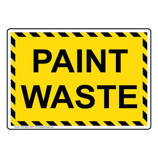 Paint Waste Sign NHE-35379_YBSTR