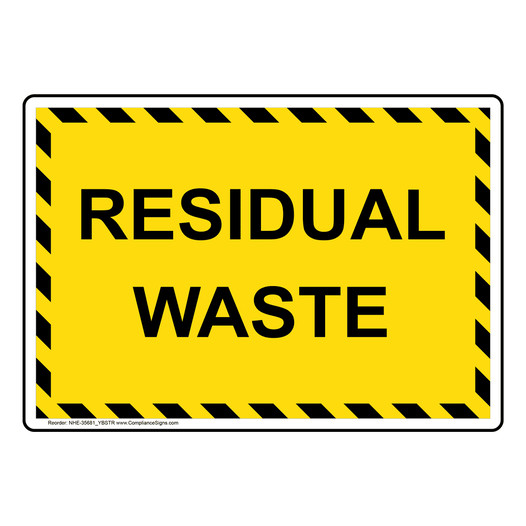 Residual Waste Sign NHE-35681_YBSTR