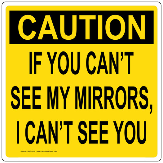 If You Cant See My Mirrors, I Cant See You Sign