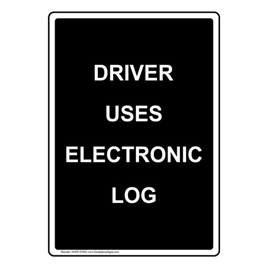 Portrait Driver Uses Electronic Log Sign NHEP-27053