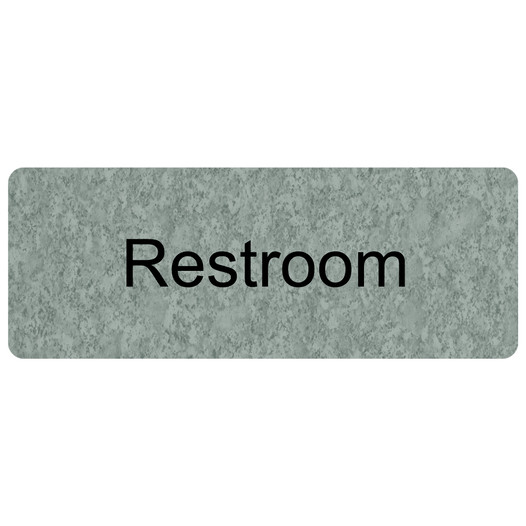 Platinum Marble Engraved Restroom Sign EGRE-545_Black_on_PlatinumMarble