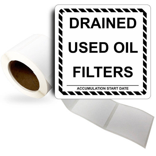 Used-Oil-Waste-Oil Roll Label LDRE-14742