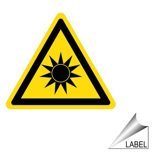 Pictogram Optical Radiation Warning Label TRIANGLE_1349