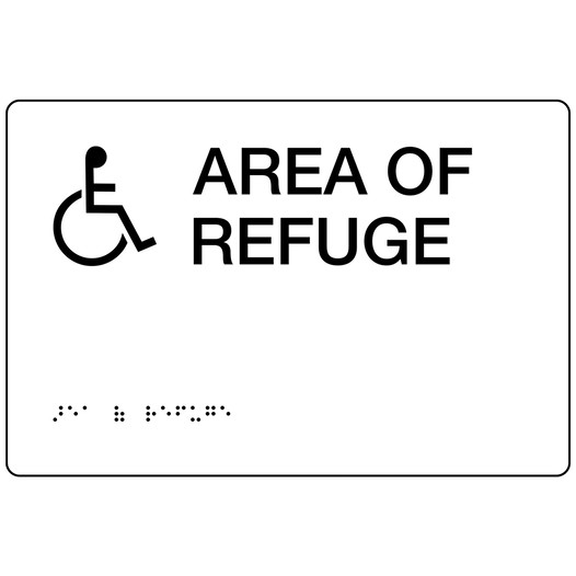VA Code Accessible Area Of Refuge Sign with ADA Braile RRE-16002
