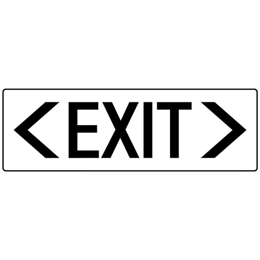 VA Code Exit Left / Right Arrows Sign NHE-15976 Enter / Exit