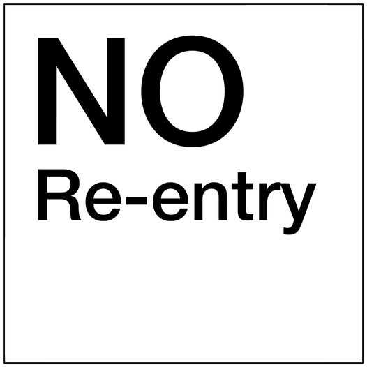 VA Code No Re-Entry Sign NHE-15996 Enter / Exit