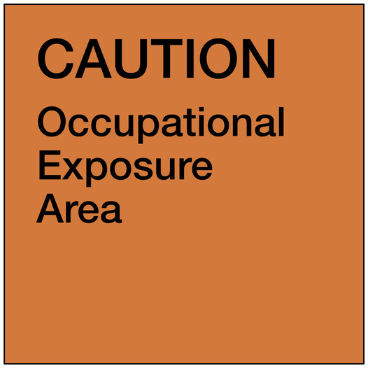 VA Code Caution Occupational Exposure Area Sign NHE-15989