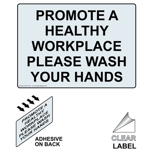 Promote A Healthy Workplace Label for Workplace Safety NHE-13215