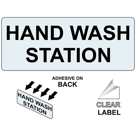 Hand Wash Station Label for Handwashing NHE-13226