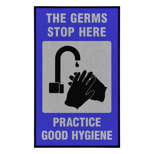 The Germs Stop Here Practice Good Hygiene Nylon Floor Mat CS567210