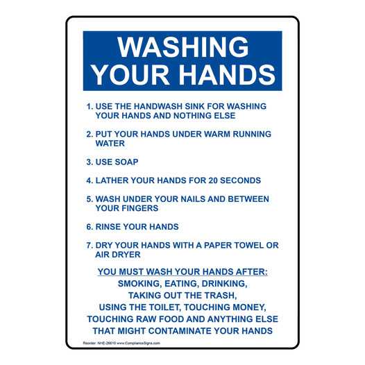 Washing Your Hands Sign NHE-26610 Hand Washing Wash Hands