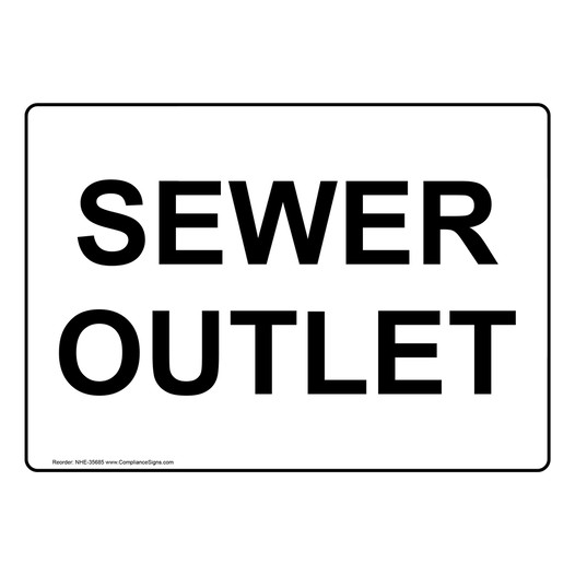 Sewer Outlet Sign NHE-35685