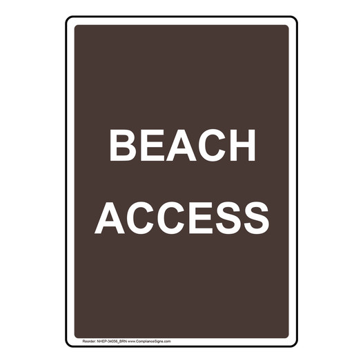 Portrait Beach Access Sign NHEP-34056_BRN