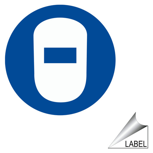 Welding Mask Symbol Label LABEL-CIRCLE-37 Process Hazards