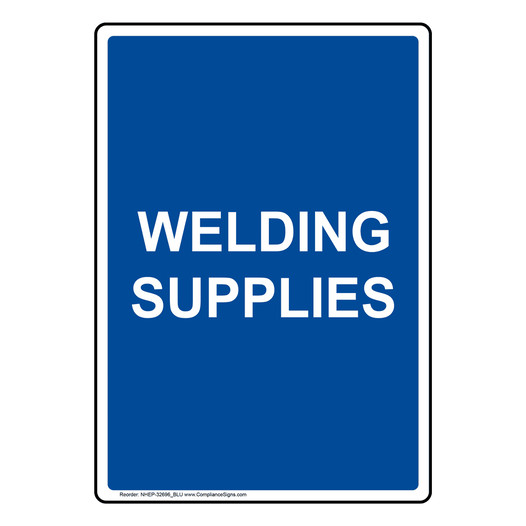 Portrait Welding Supplies Sign NHEP-32696_BLU