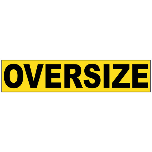 Yellow OVERSIZE Truck Banner