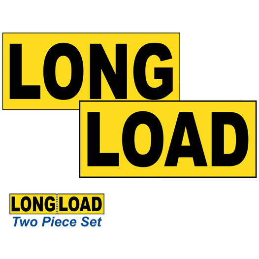 Yellow LONG LOAD Truck Label / Magnet Set NHE-14928_Set