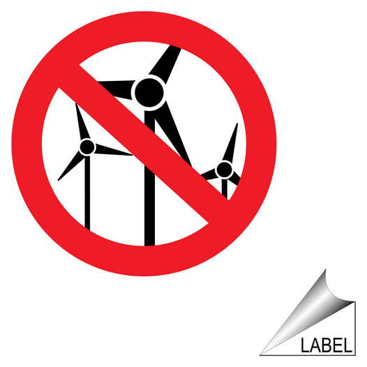 Pictogram No Wind Turbines Label LABEL_PROHIB_1330