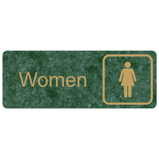 Verde Engraved Women Sign with Symbol EGRE-650-SYM_Gold_on_Verde