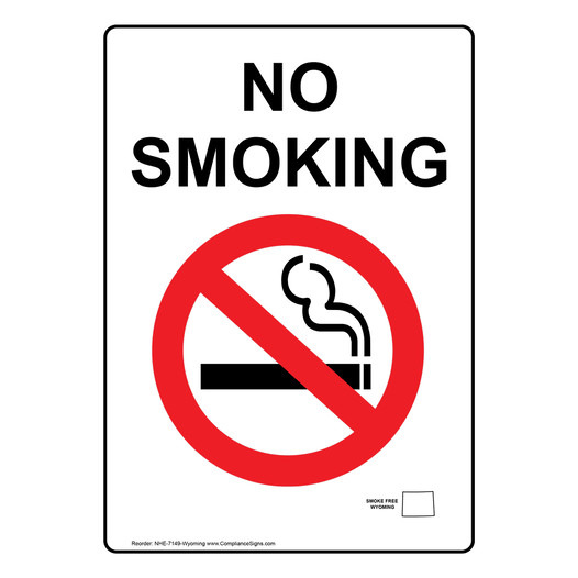 Wyoming No Smoking Sign NHE-7149-Wyoming
