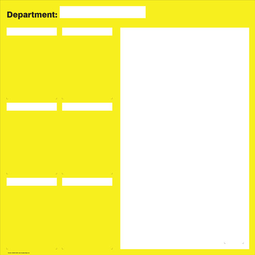 Yellow Document Holder Dry Erase KPI Board CS883801