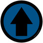 Blue Graphic [Arrow] Pavement or Floor Label CS751641