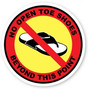 16 in. No Open Toe Shoes Beyond this Point Floor Sign 2 pk 40S4127-16