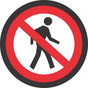 No Pedestrian Walking Sign 40S4039