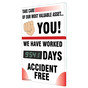 Take Care Of Our Most Valuable Asset Digital Safety Scoreboard, 28x20 in. Aluminum