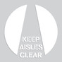 20 inch Keep Aisles Clear Stencil 40SS208