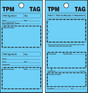 TPM Blue Tags: Defect Tag, 25 pk 8.5 x 3.875 in. Cardstock