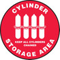 Slip-Gard Cylinder Storage Area Floor Sign 40S4086